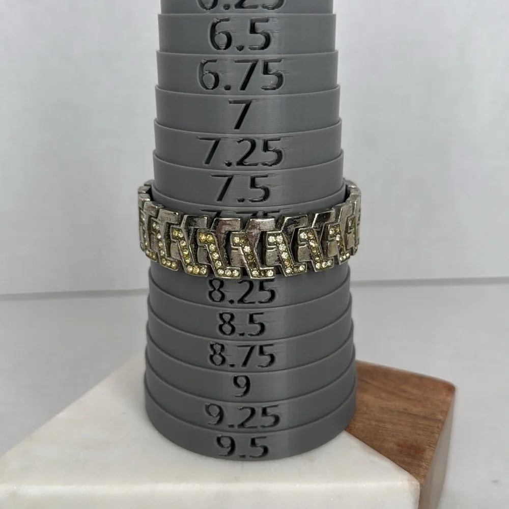 Vintage Art Deco bracelet 1930s-1940s clear Rhinestone glass chrome plate C22